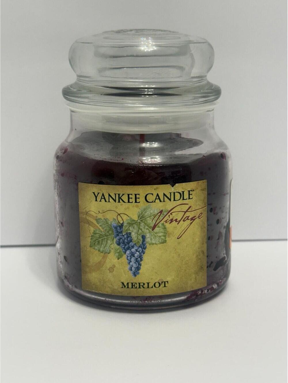 Yankee Candle MERLOT Jar Candle 14.5 oz New Unburned Rare